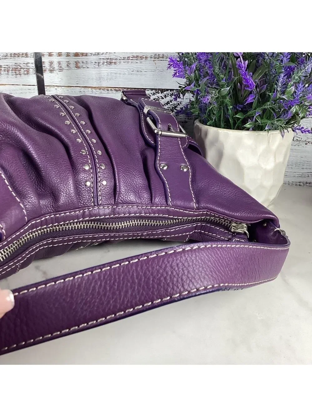 Michael Kors Purple Leather Women's Bag‎